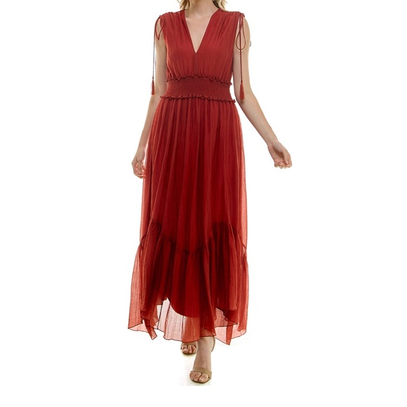 Women’s Taylor Smocked Empire Waist Midi Dress - Picture 3 of 6